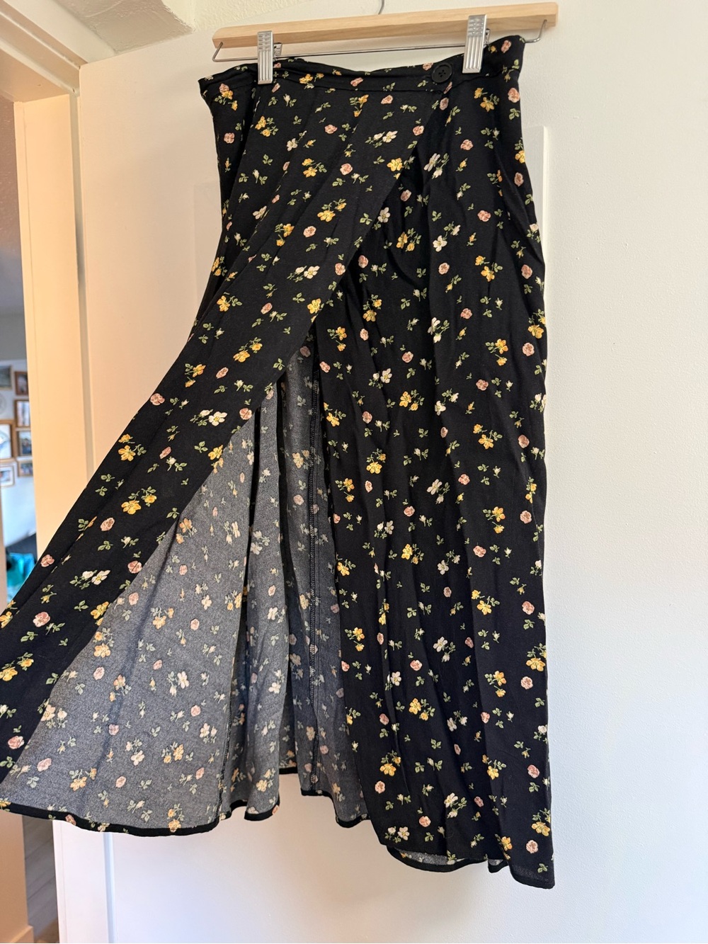 Reformation Floral Maxi Slit Skirt